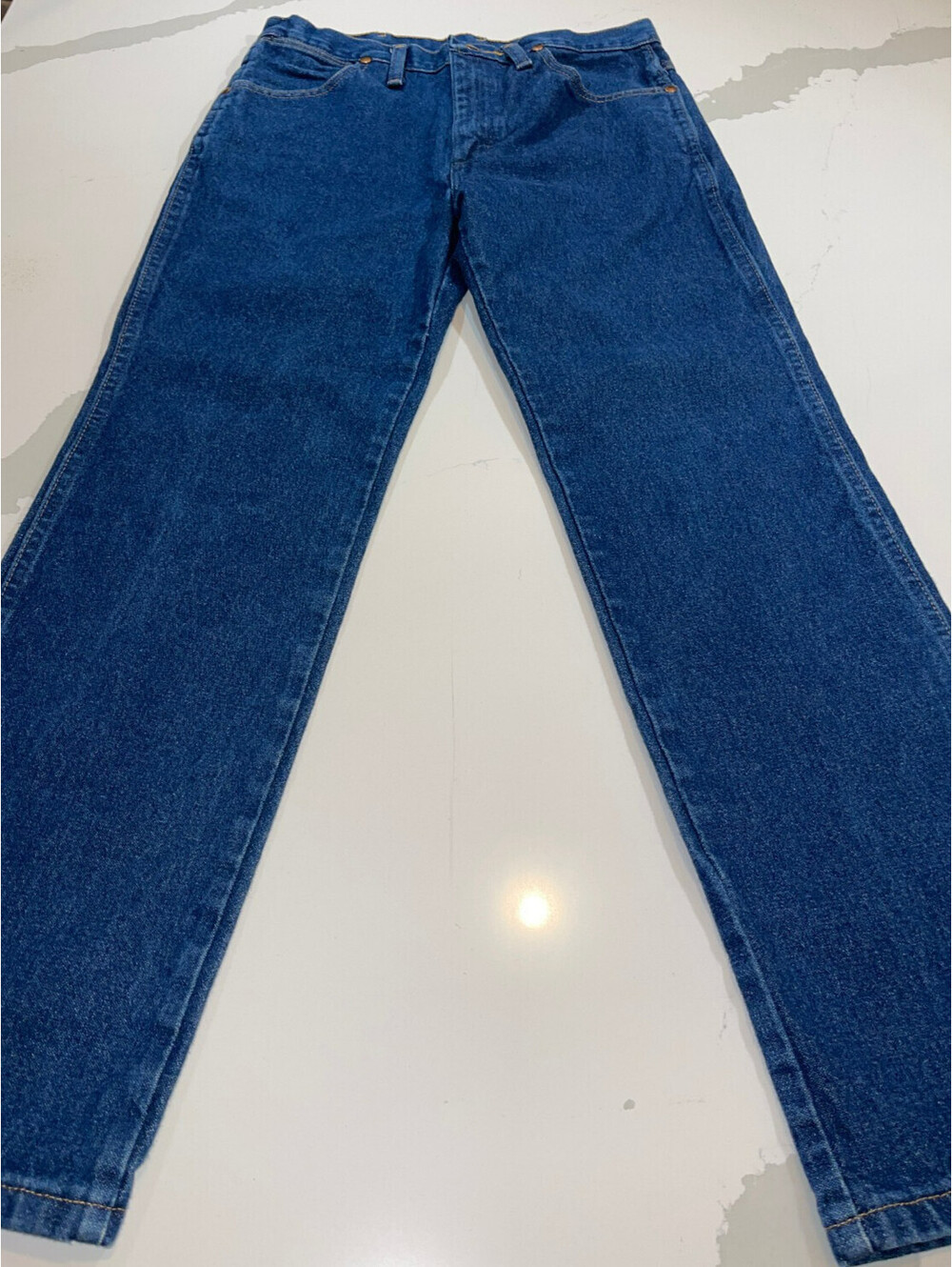 EUC DESIGNER WRANGLER COWBOY CUT A404 4020 COTTON DENIM BLUE JEANS PANTS 31x30